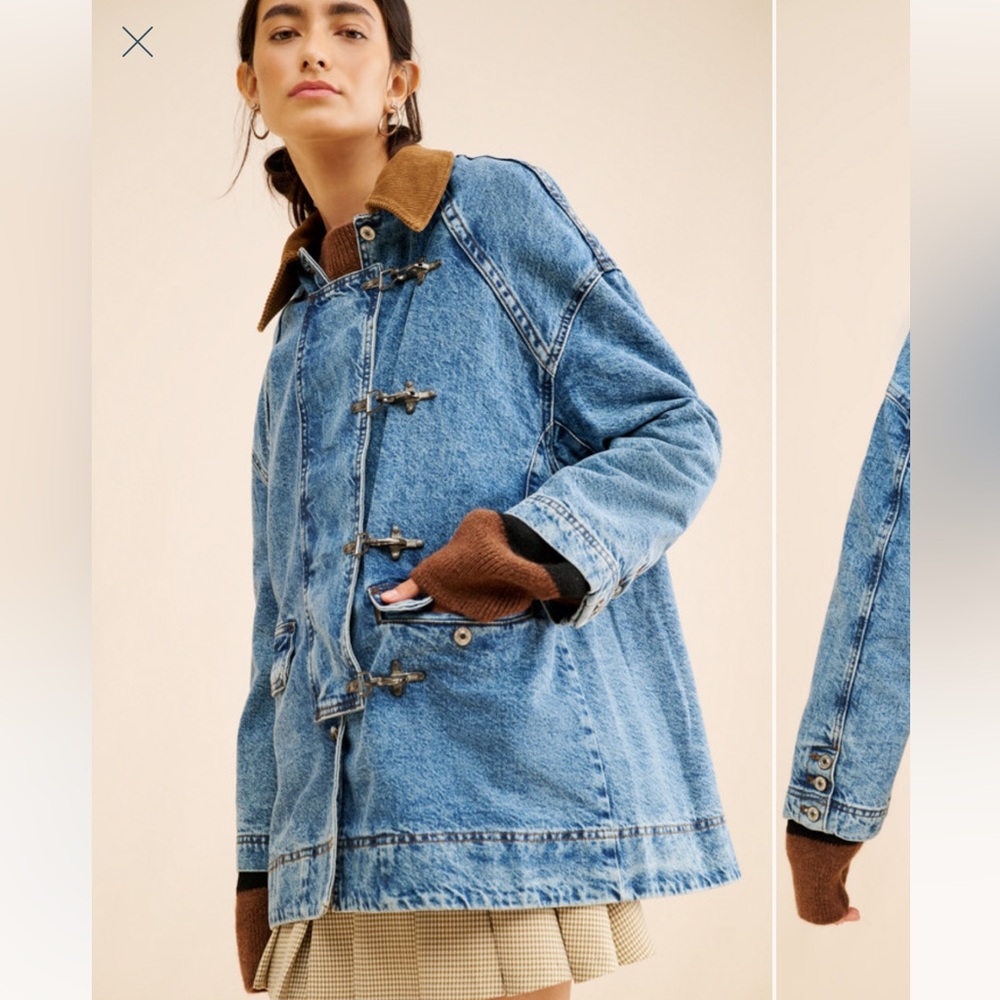 Free People Denim Barn Coat